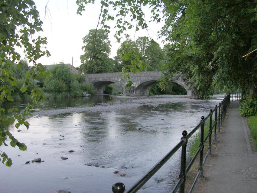 The first town on the River Severn as it flows from the Source up in the Cambrian Mountains.