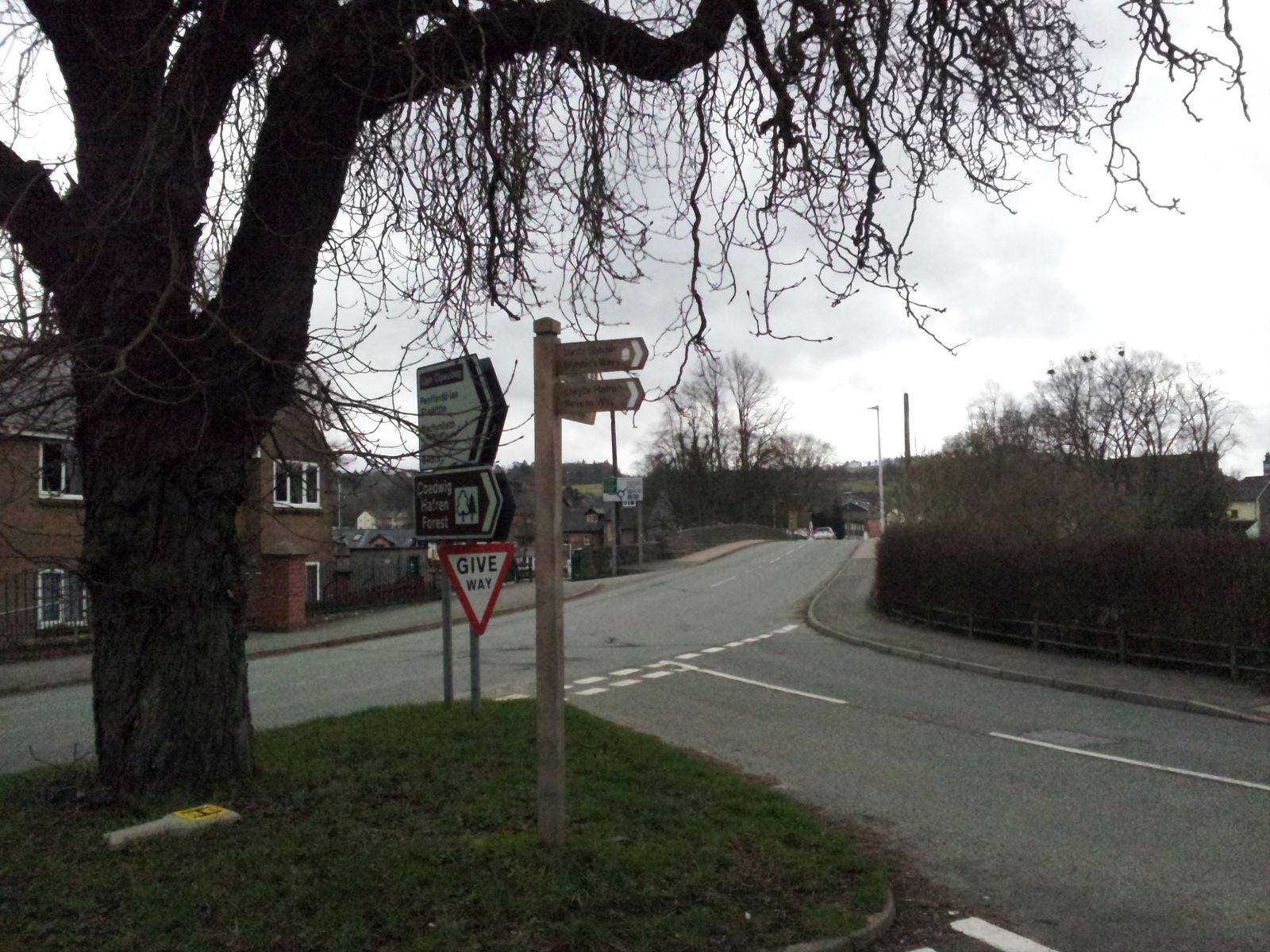 The Long Bridge in Llanidloes as you come down the Van Road from Machynlleth